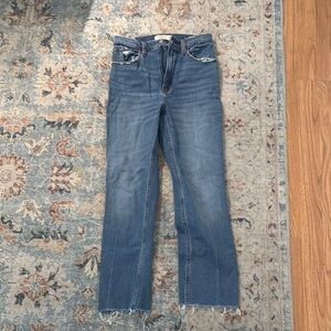 Abercrombie ankle straight ultra high rise